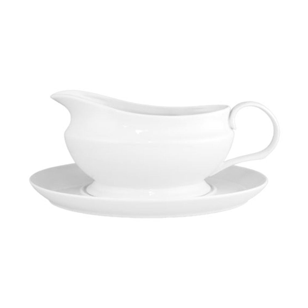 Barco de salsa de porcelana de porcelana Wilkie New Bone