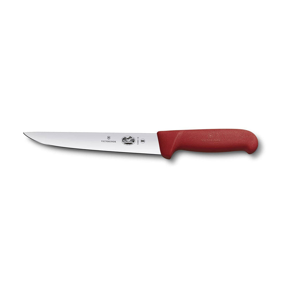 Cuchillo de espalda recta con cuchillo con fibrox (rojo)