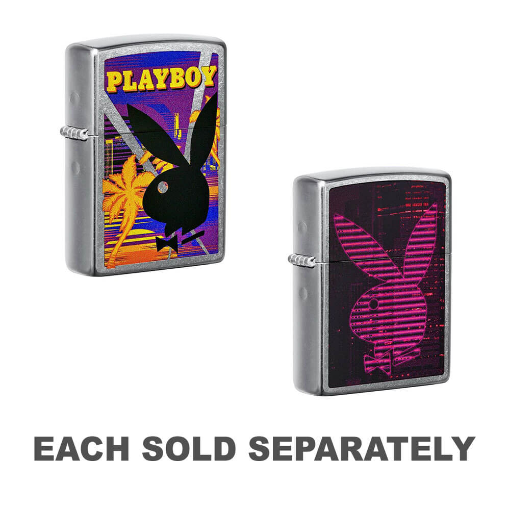 Zippo Playboy Design Street Chrome Lighter