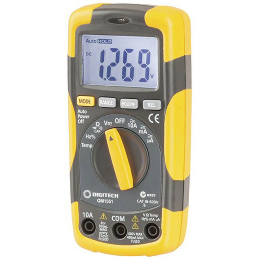 Cat III True RMS Autoranging 4000 Dig MultiMeter w/ Temp