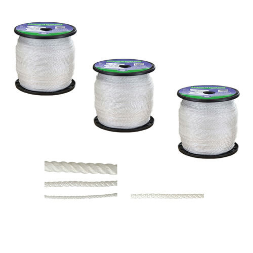 Standard Silver White Rope 100m Roll