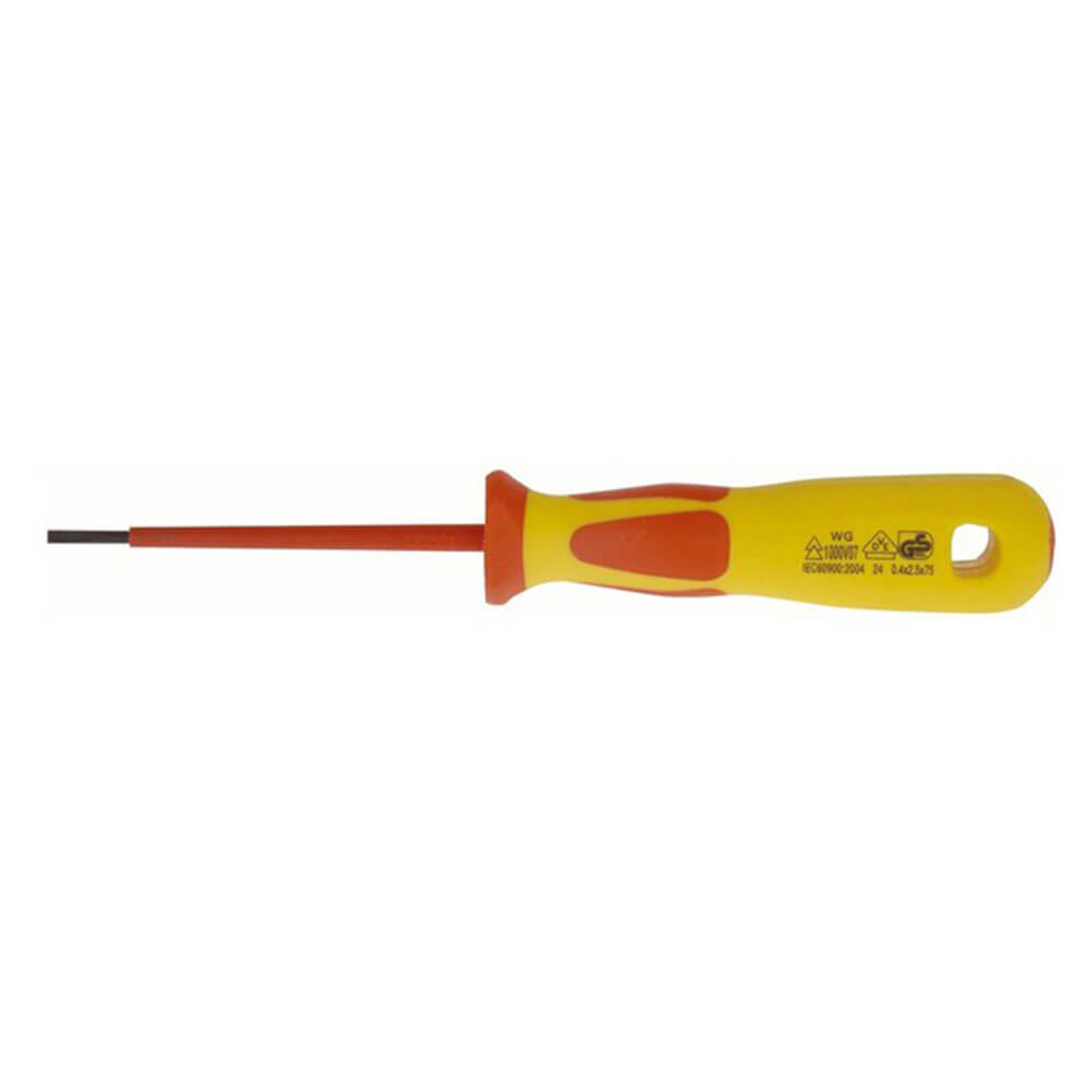 Ergonomic Flat Blade 2.5x75mm Screwdriver