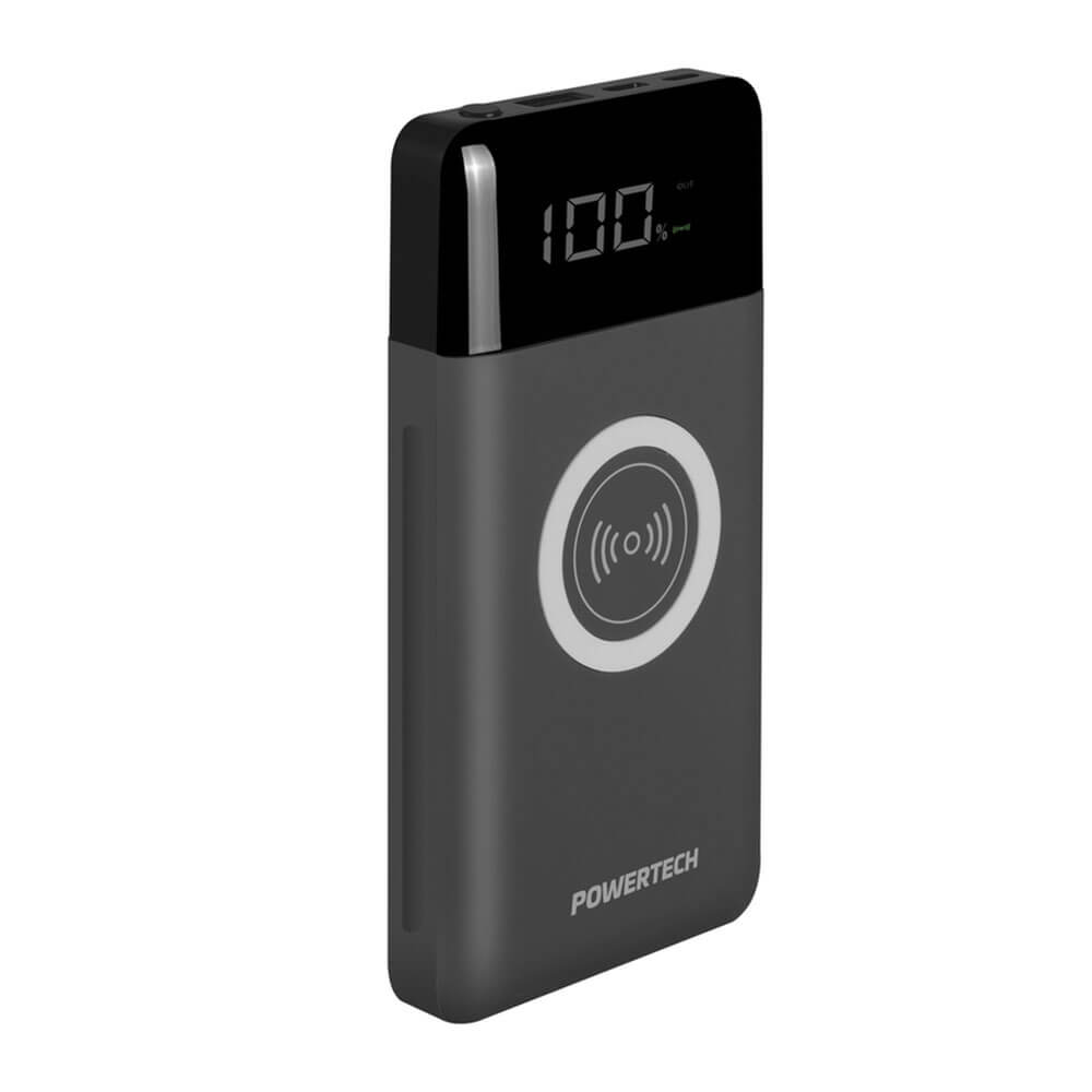 Powertech Power Bank og Wireless Charger 10.000 mAh