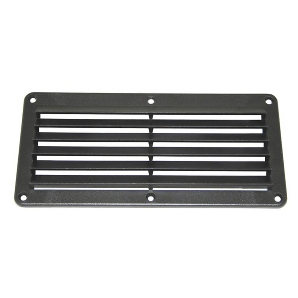 Plastic Rectangular Louvre Vent (Black)