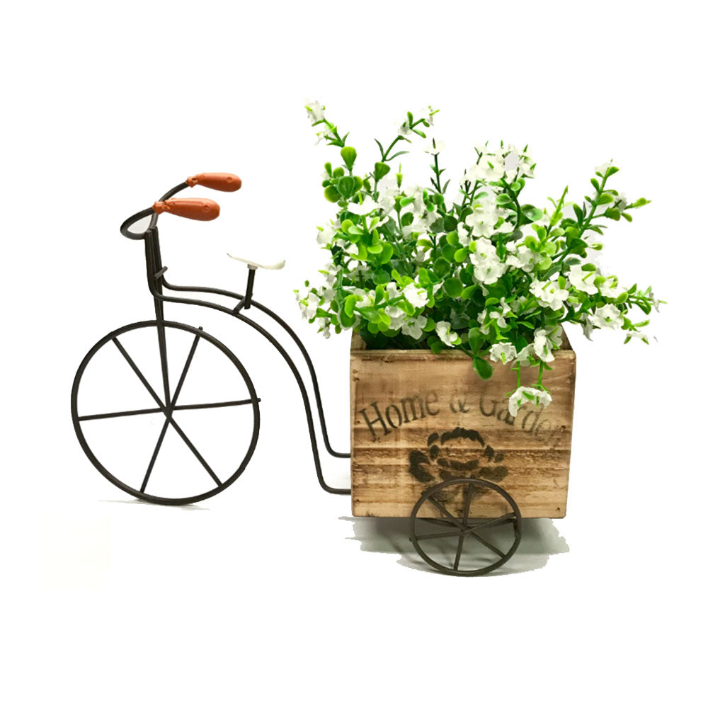 Home & Garden 3-wielige fiets met bloemdoosinrichting