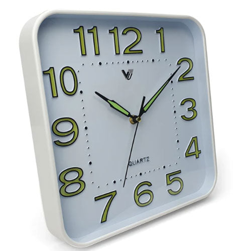 Silent Fluorescent Glow-in-the-Dark Wall Clock