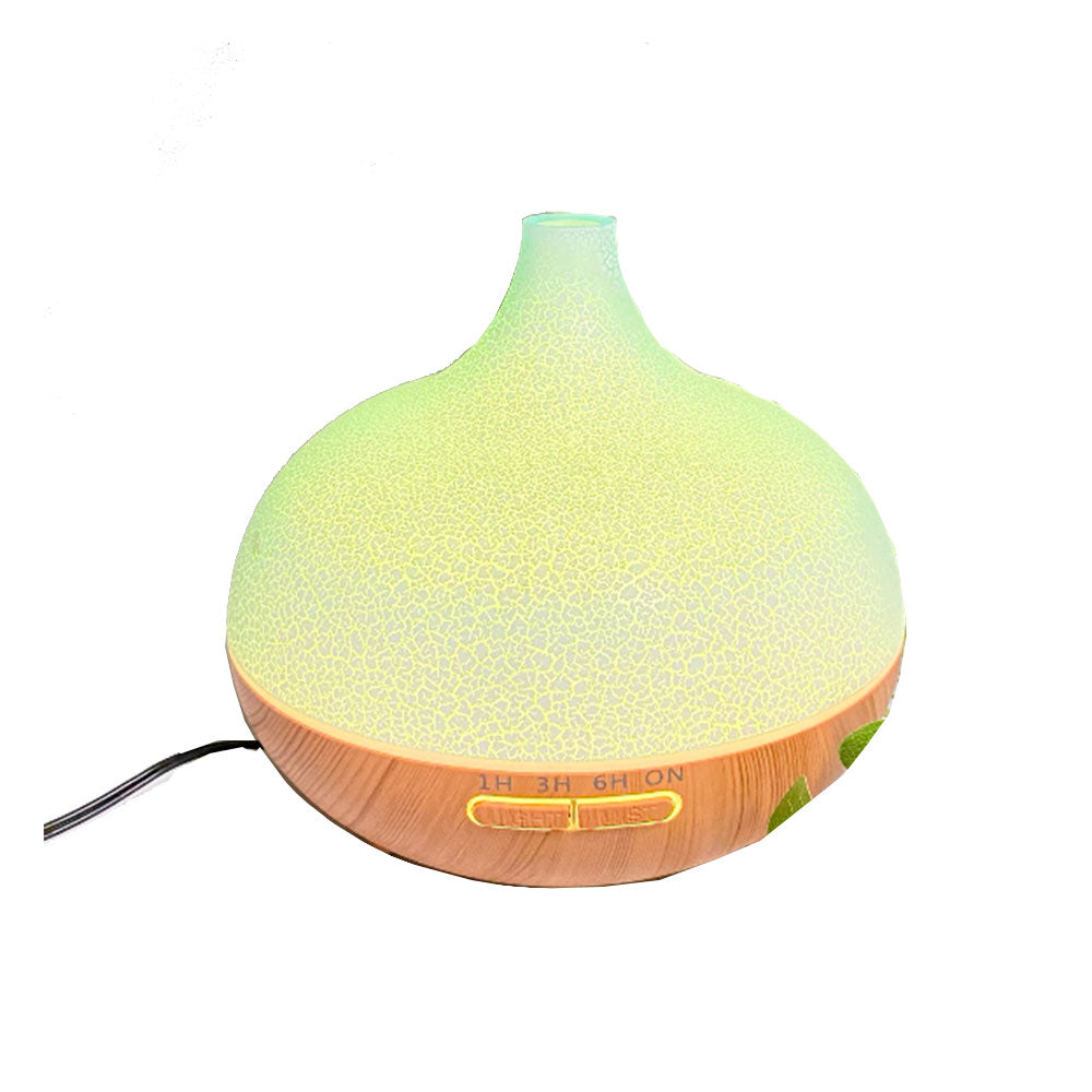 Wood Base Aroma Diffuser with White Pattern Top