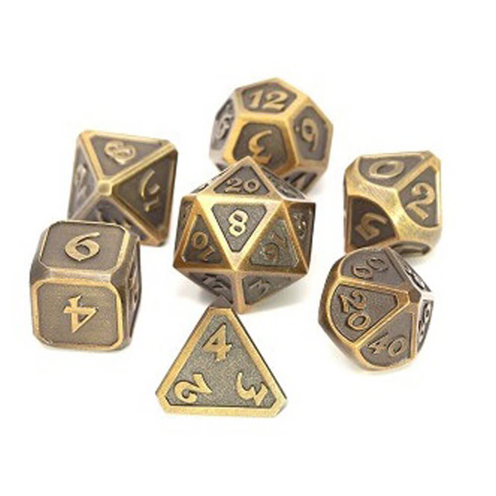 Terning metal sæt polyhedral mythica slagworn