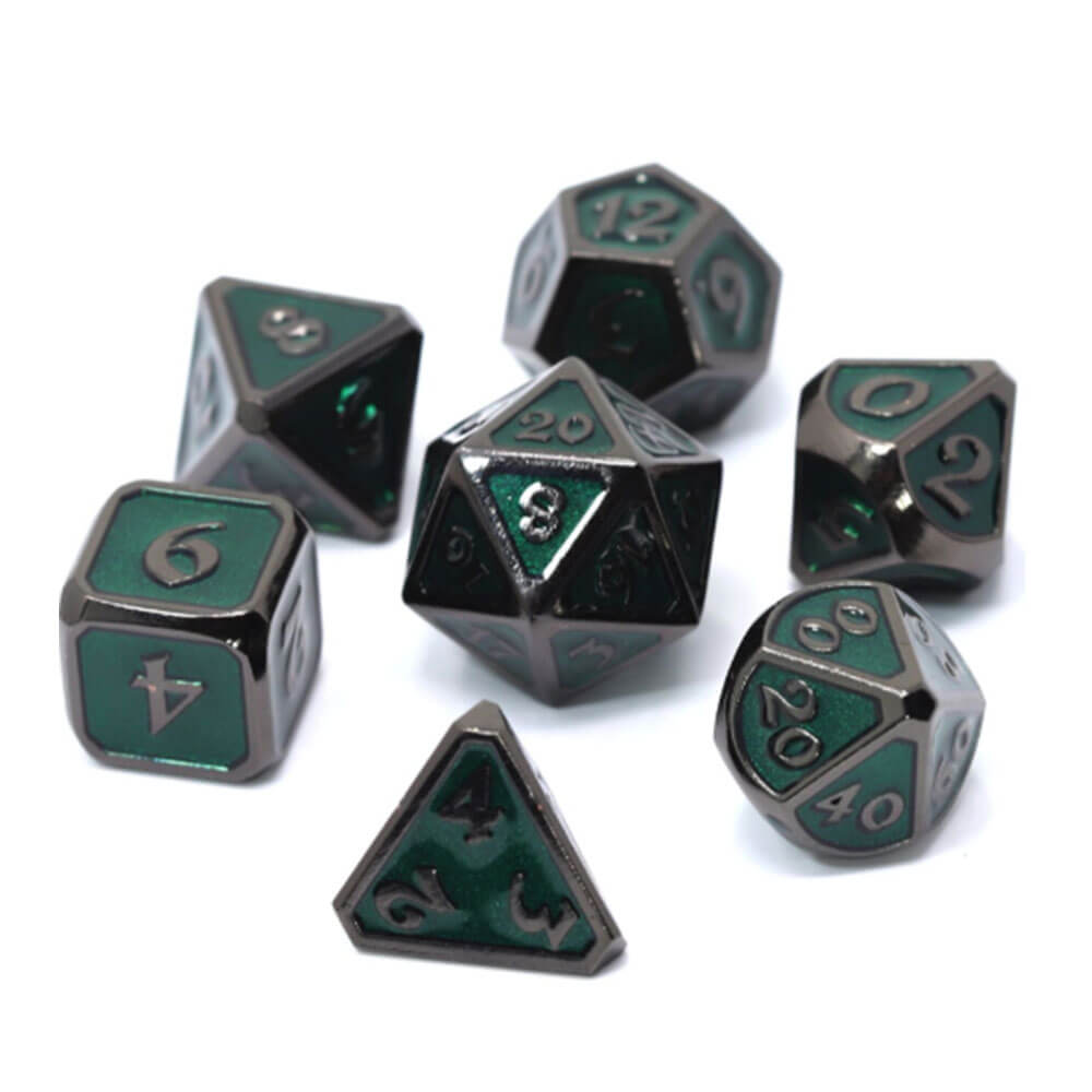 Terningmetall sett polyhedral mythica