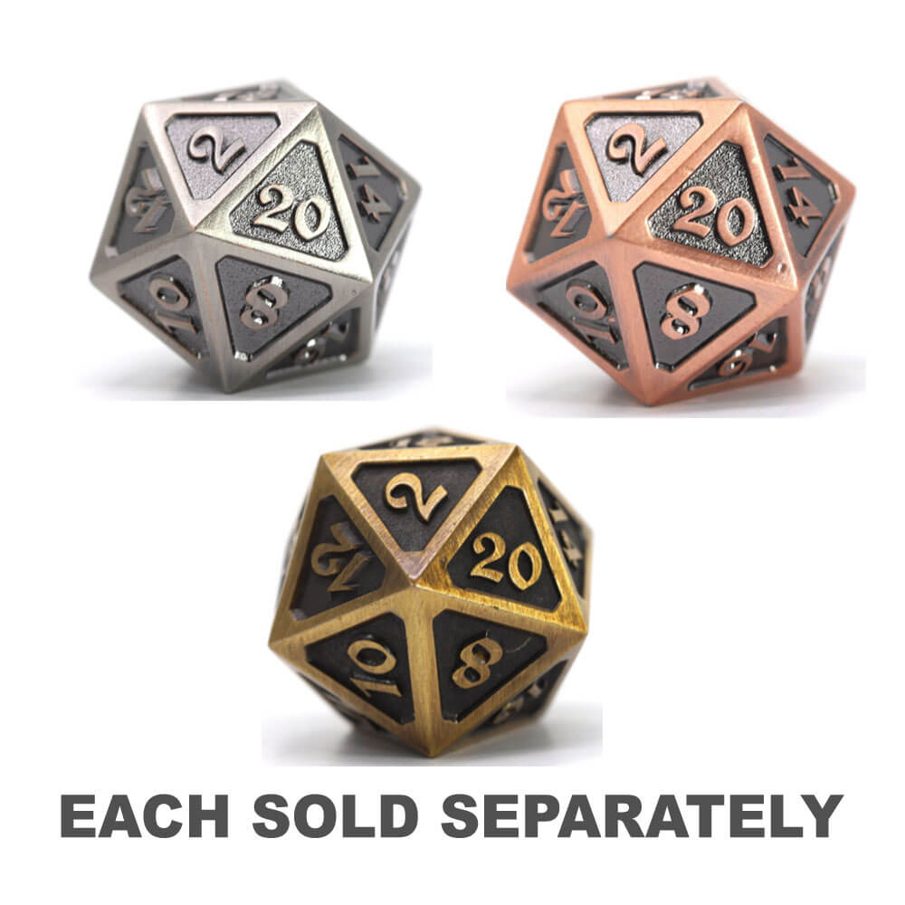 D20 Die Hard Dice Metal Mythica Battleworn (Single)