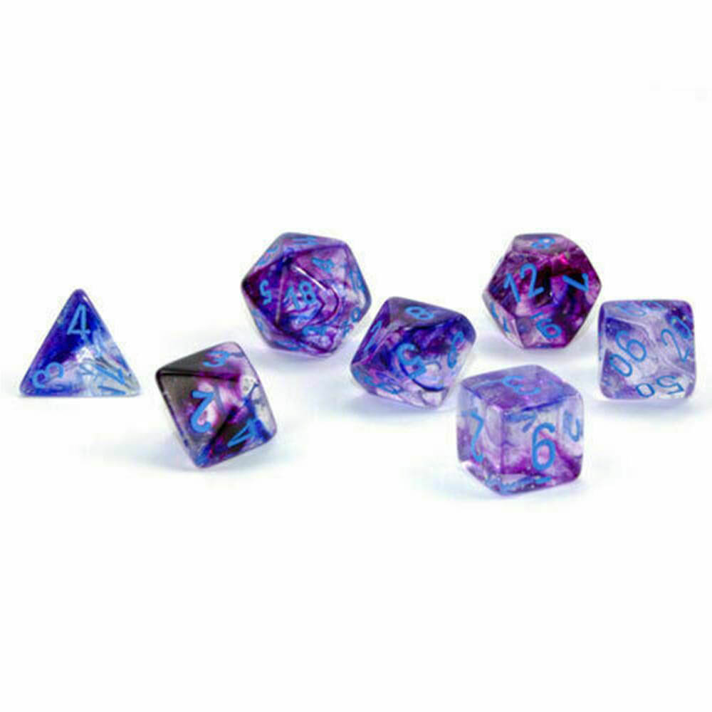 D7-Die Set Dice (7 dobbelstenen in weergave)