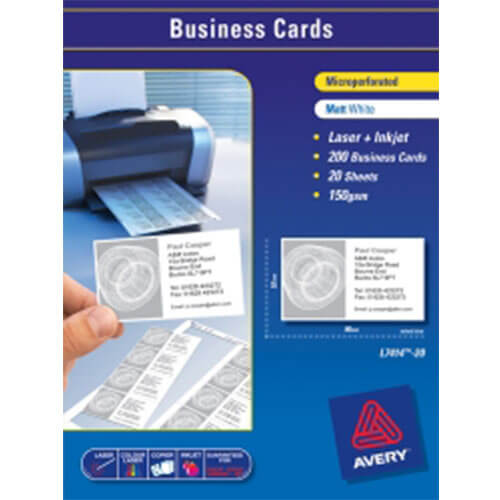 Avery Laser Business Cards White A4