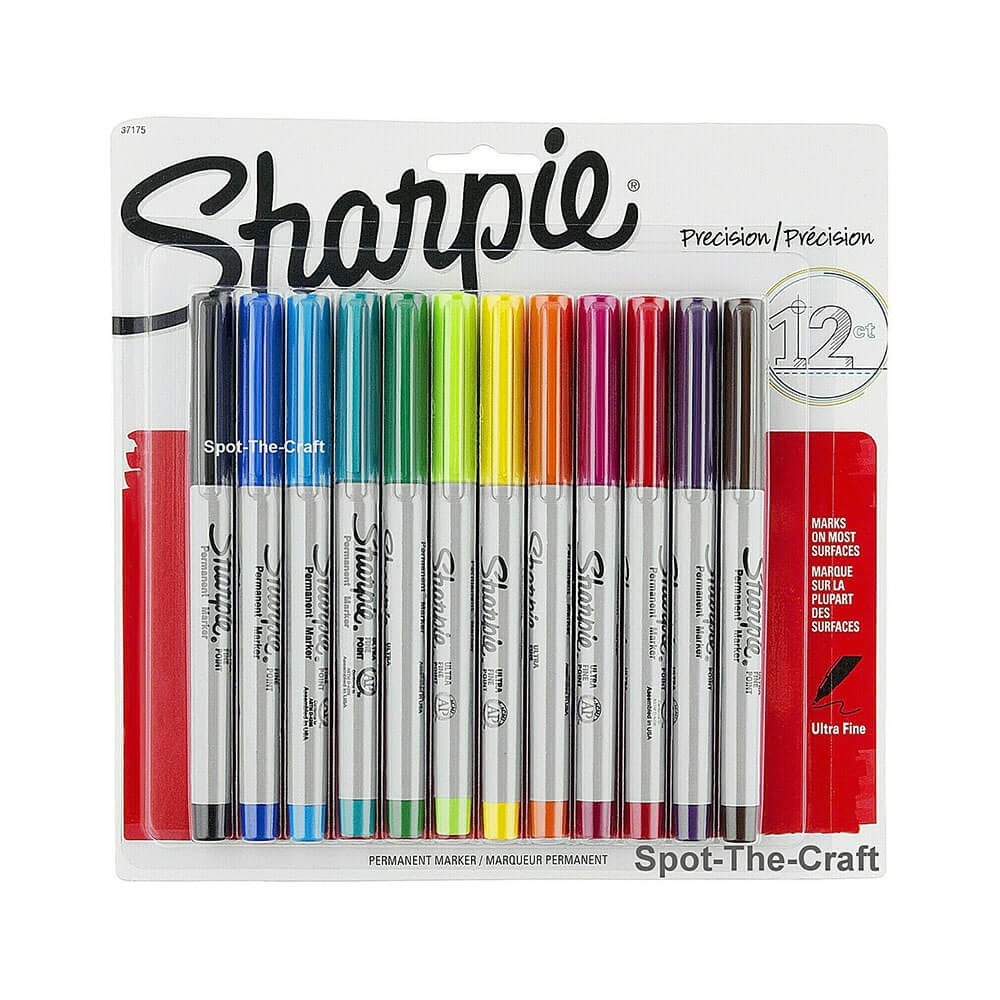 Sharpie Ultra Fine Permanent Marker Assorted (12pk)