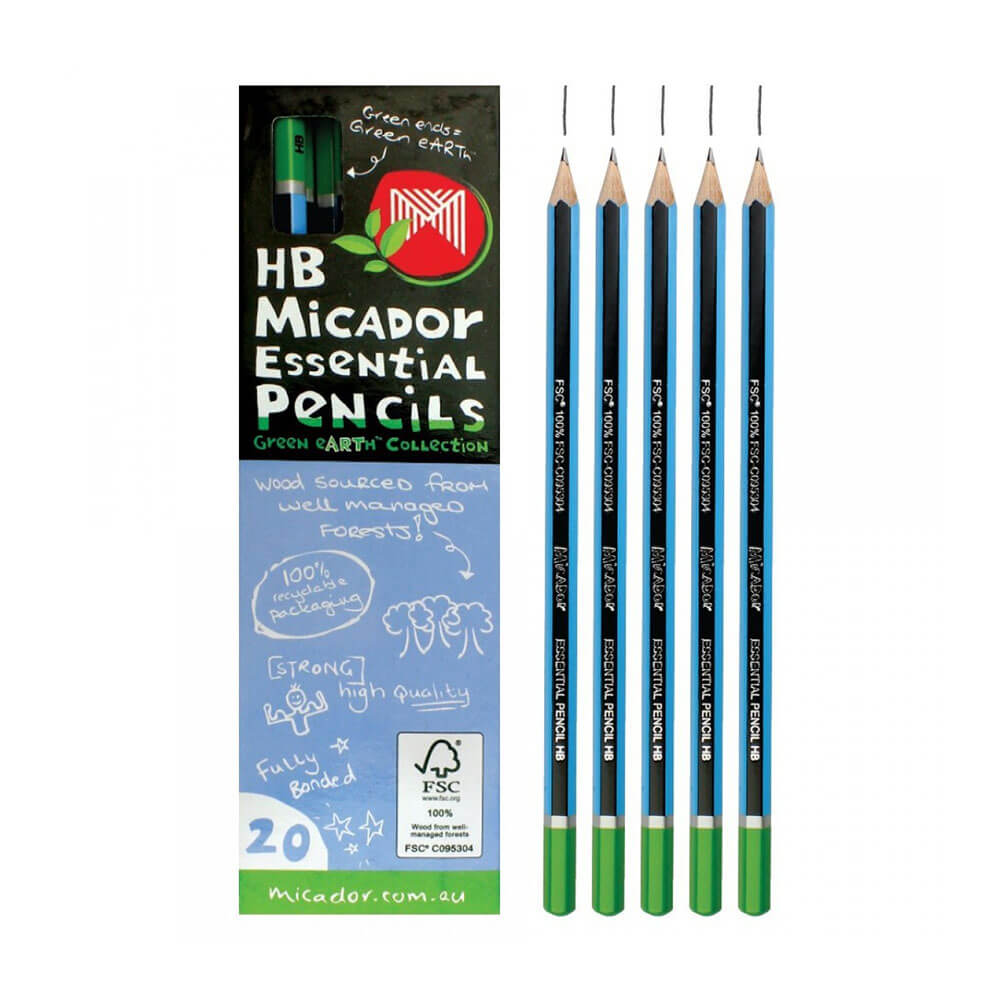 MICADOR Essentiële grafietpotloden (20 pk)