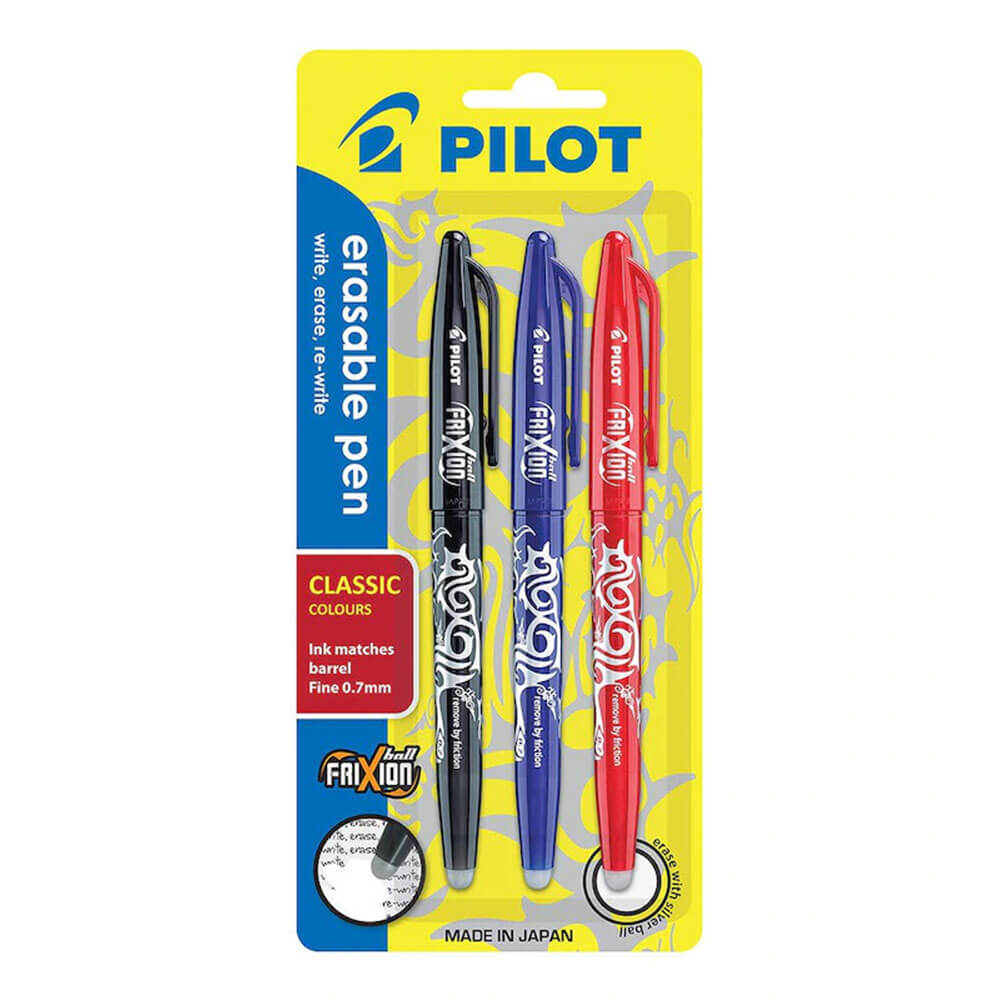 Pilot Frixion Pen Medium 1,0 mm 3pk