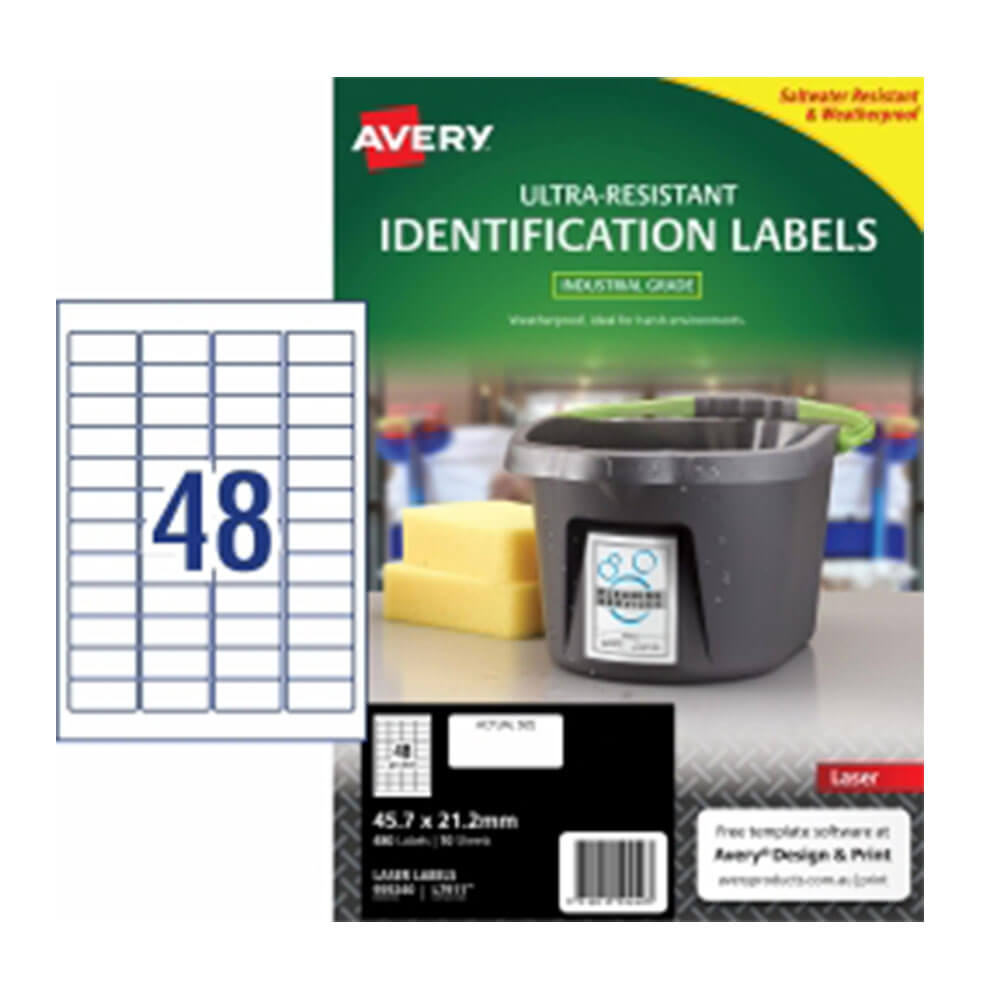 Avery Ultra Resistant Laser Label 10pk