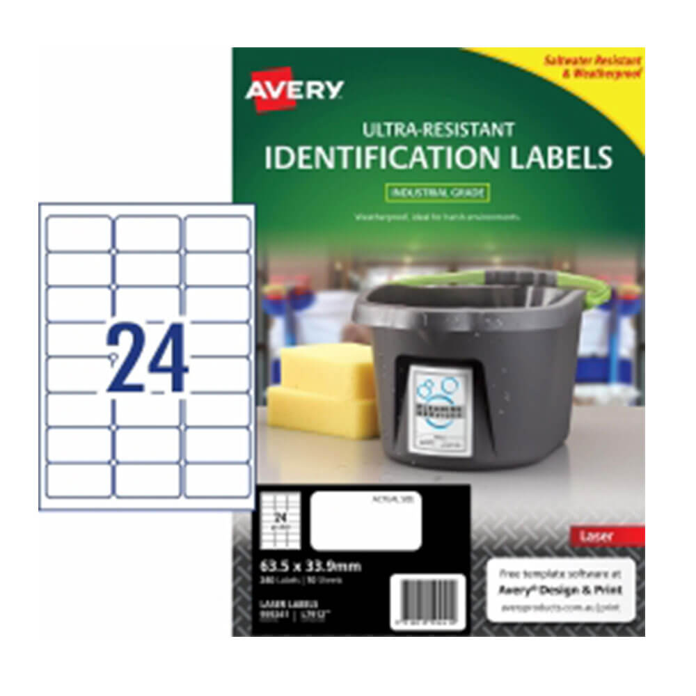 Avery Ultra Resistent Laser Label 10pk