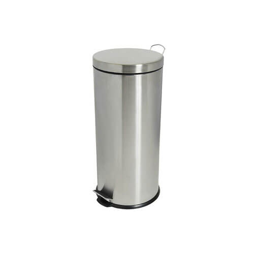 Compass Round Stainless Steel Pedal Bin