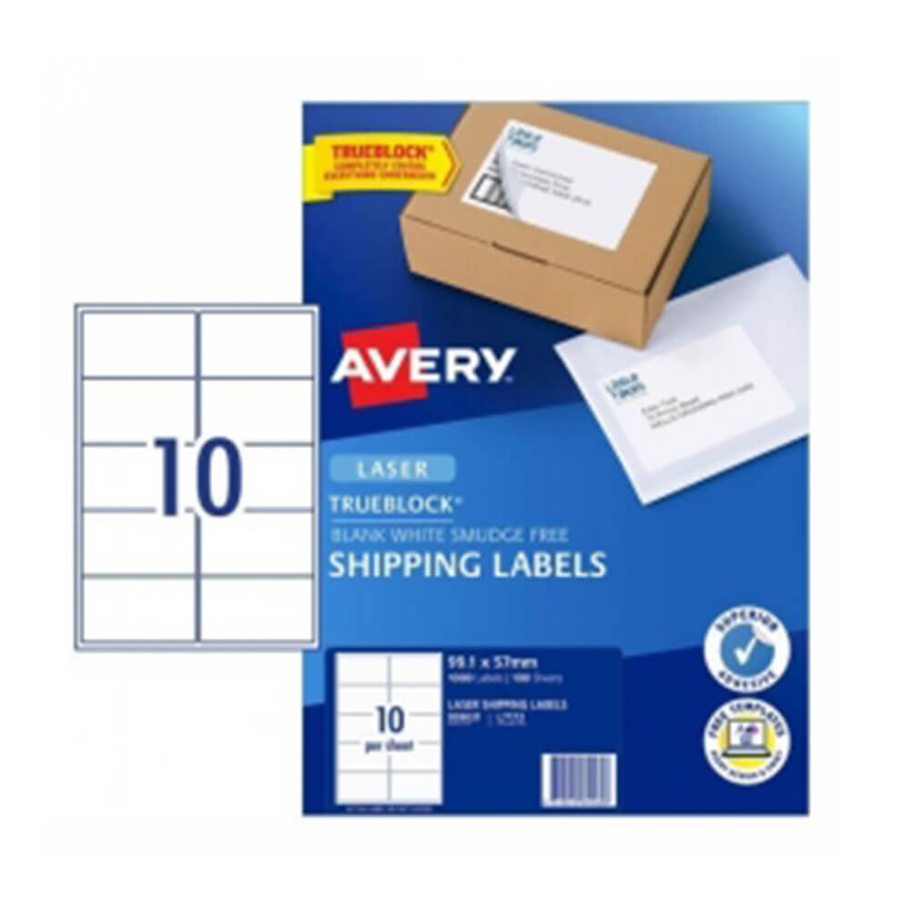 Avery fraktetikett White 100pk