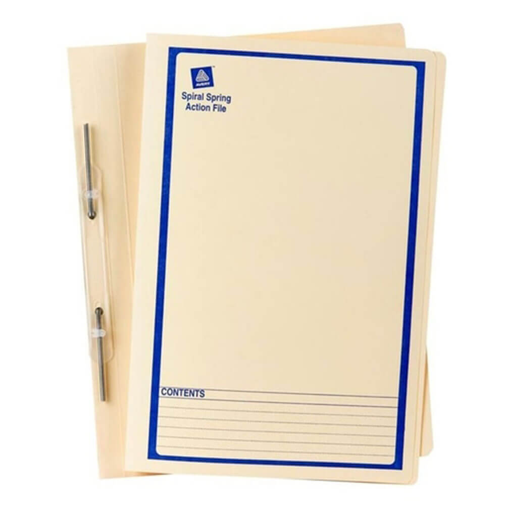 Avery Spring Spiral Buff Foolscap (25pk)