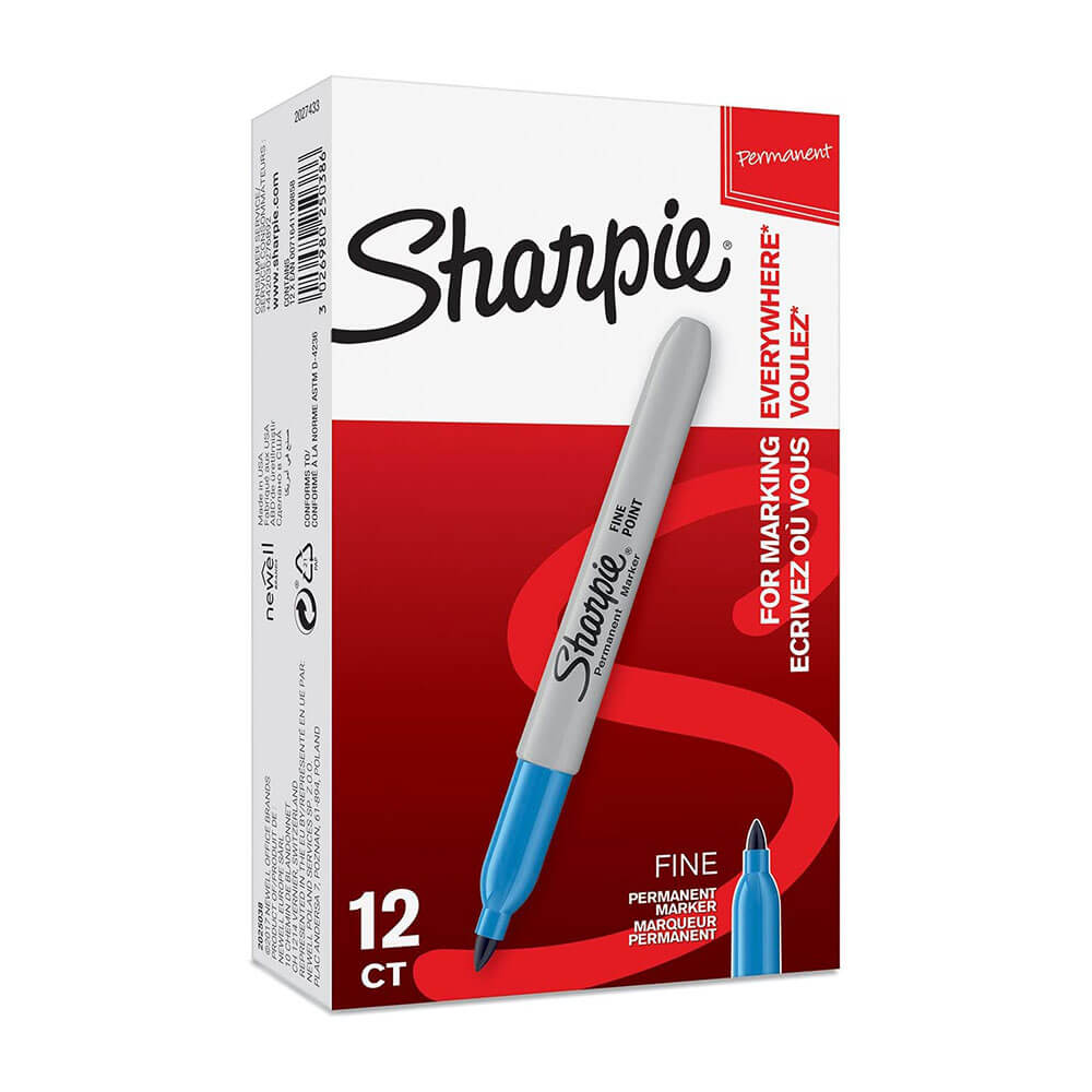 Marker fine permanente Sharpie 1,0 mm (12pk)