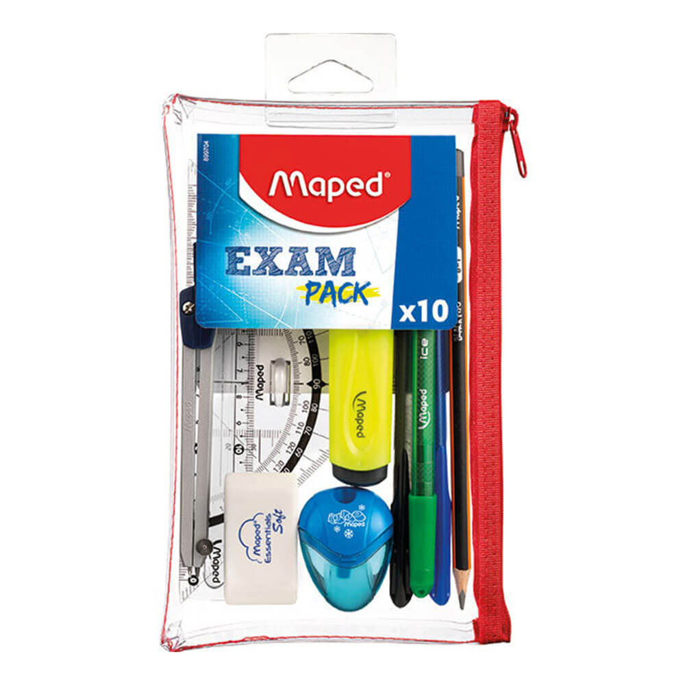 Maped Pencil Case Student Kit 10stcs Transparent