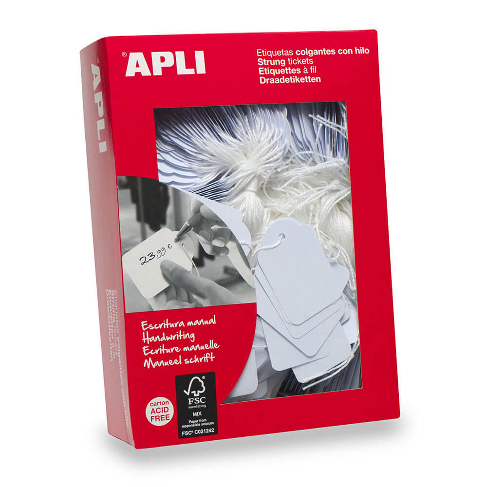  Apli Merchandising-Tags, Weiß, 500 Stück