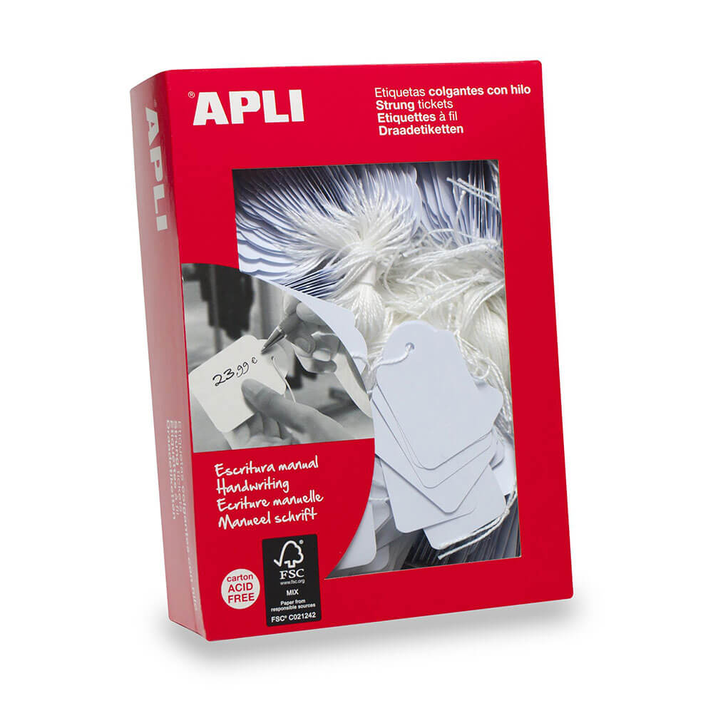  Apli Merchandising-Tags, Weiß, 500 Stück