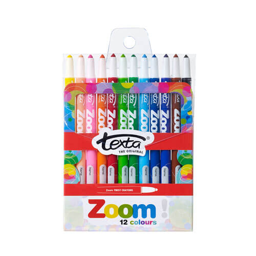 Texta Zoom Twist Crayons Assorted (12pk)