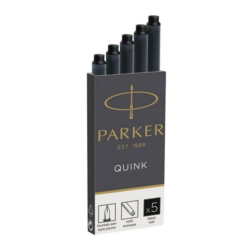 Parker Permanent Ink Cartridge (5pk)