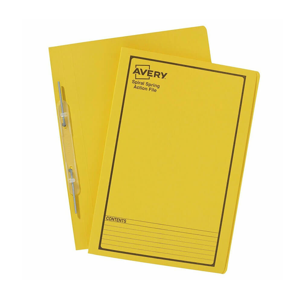 Avery Black Printed Spring Spiral Foolscap (25pk)