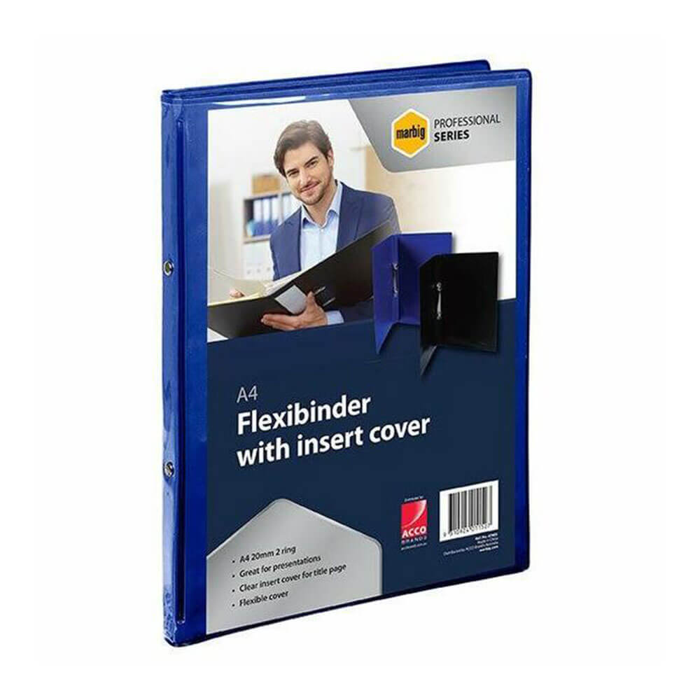 Binder Marbig Flexi com tampa clara A4 2R 20mm