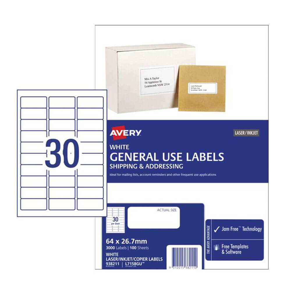 Copier Avery / Label laser 100pk