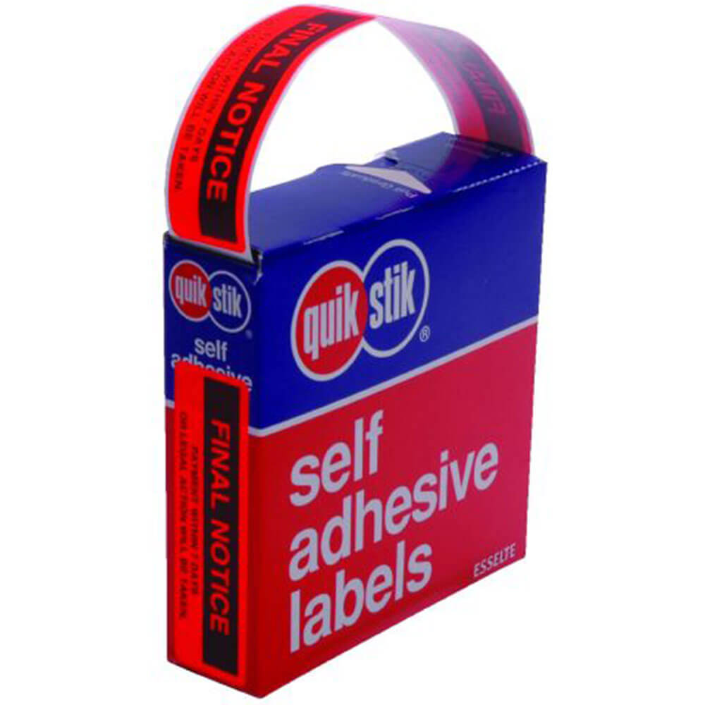 ESSELTE QUIK STIK Labels 125st (19x63mm)