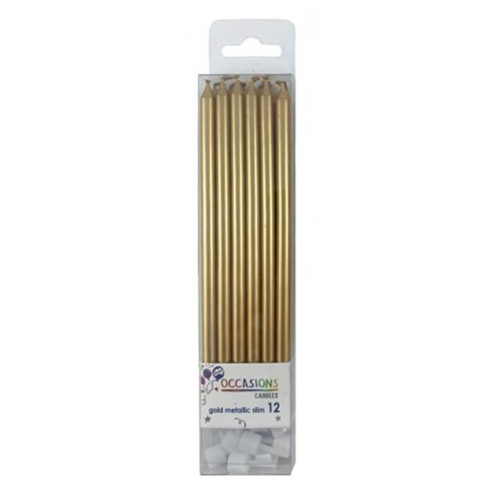 Velas delgadas alpen con titulares de 120 mm (12pk)