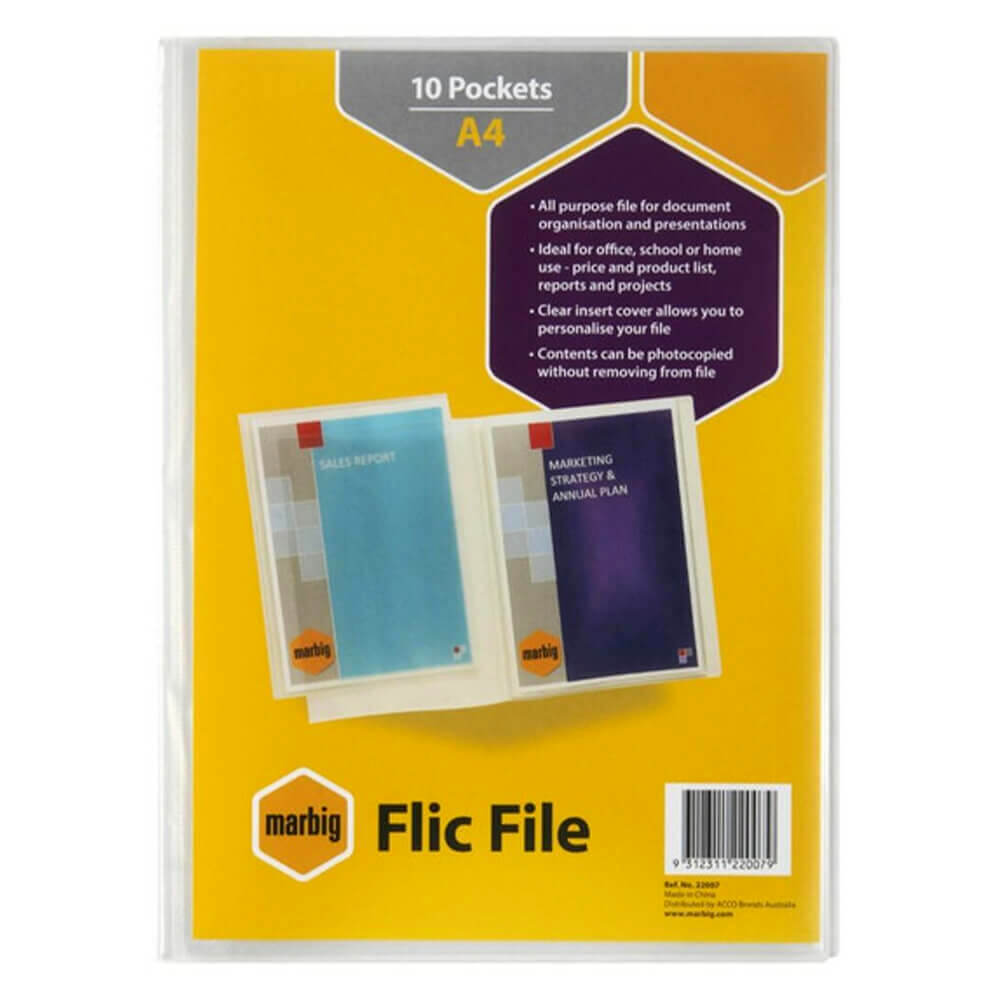 Marbig Flic File Insert Cover Sichtbuch (A4)