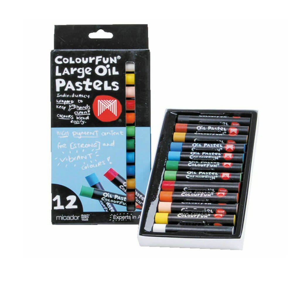 Micador Oil Pastels 12pk diverse (stor)