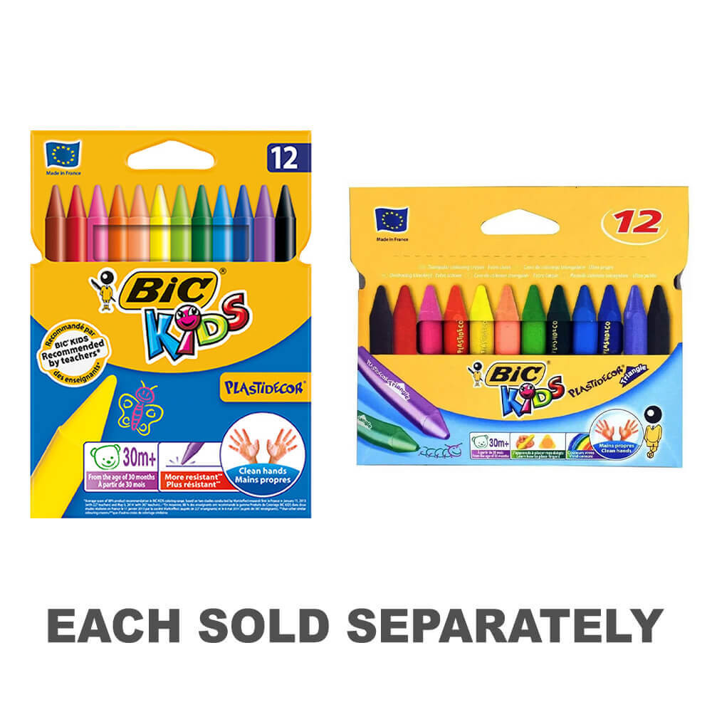 BiC Kids Plastidecor Crayons (12pk)