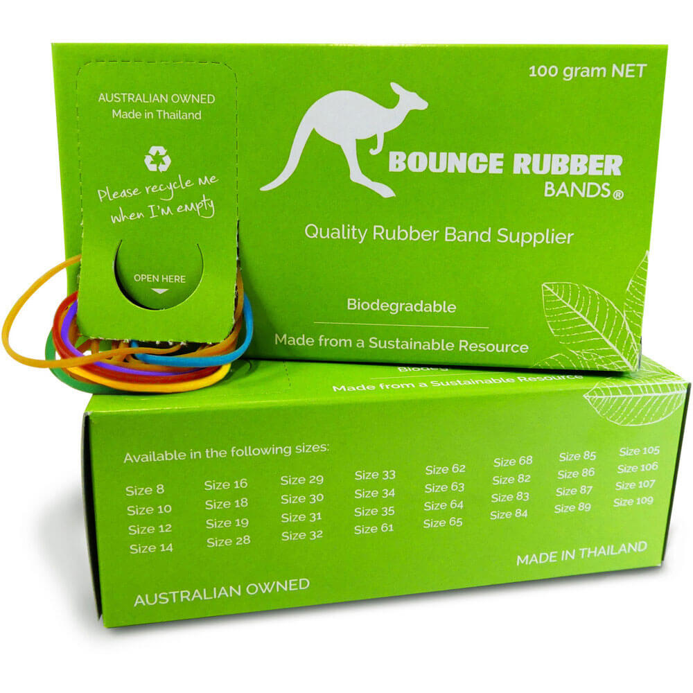 Bounce gummibånd 100g (Assorteret størrelse)