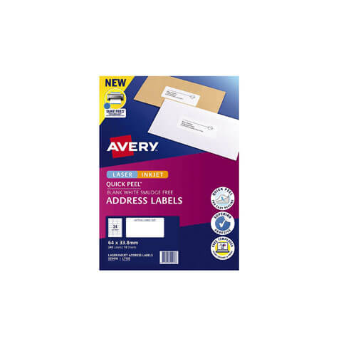 Avery Laser Inkjet Quick Peel Address Labels