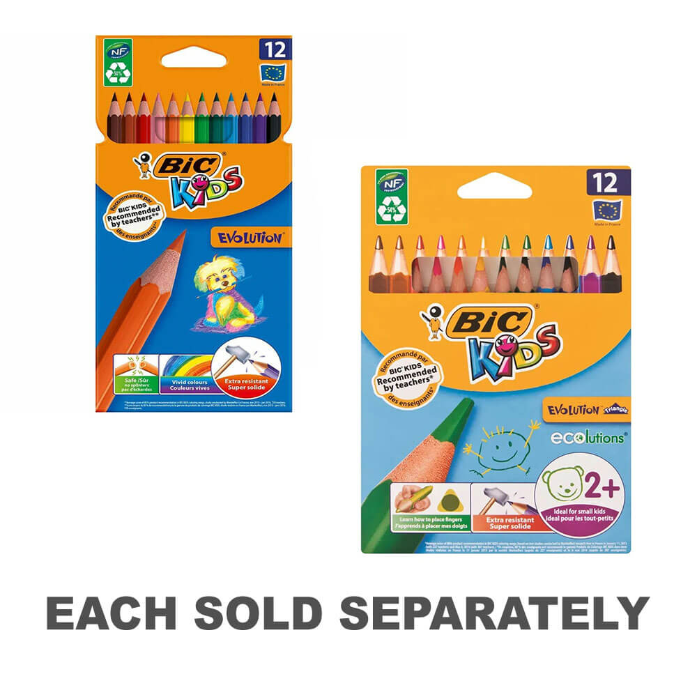 BiC Kids Evolution Coloured Pencils (12pk)