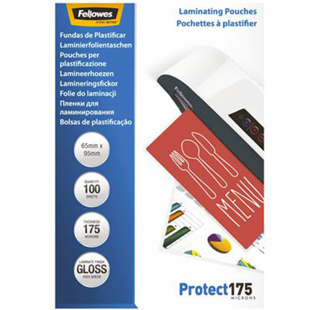 Fellowes Lamining Pouches 175 Micron (100pk)