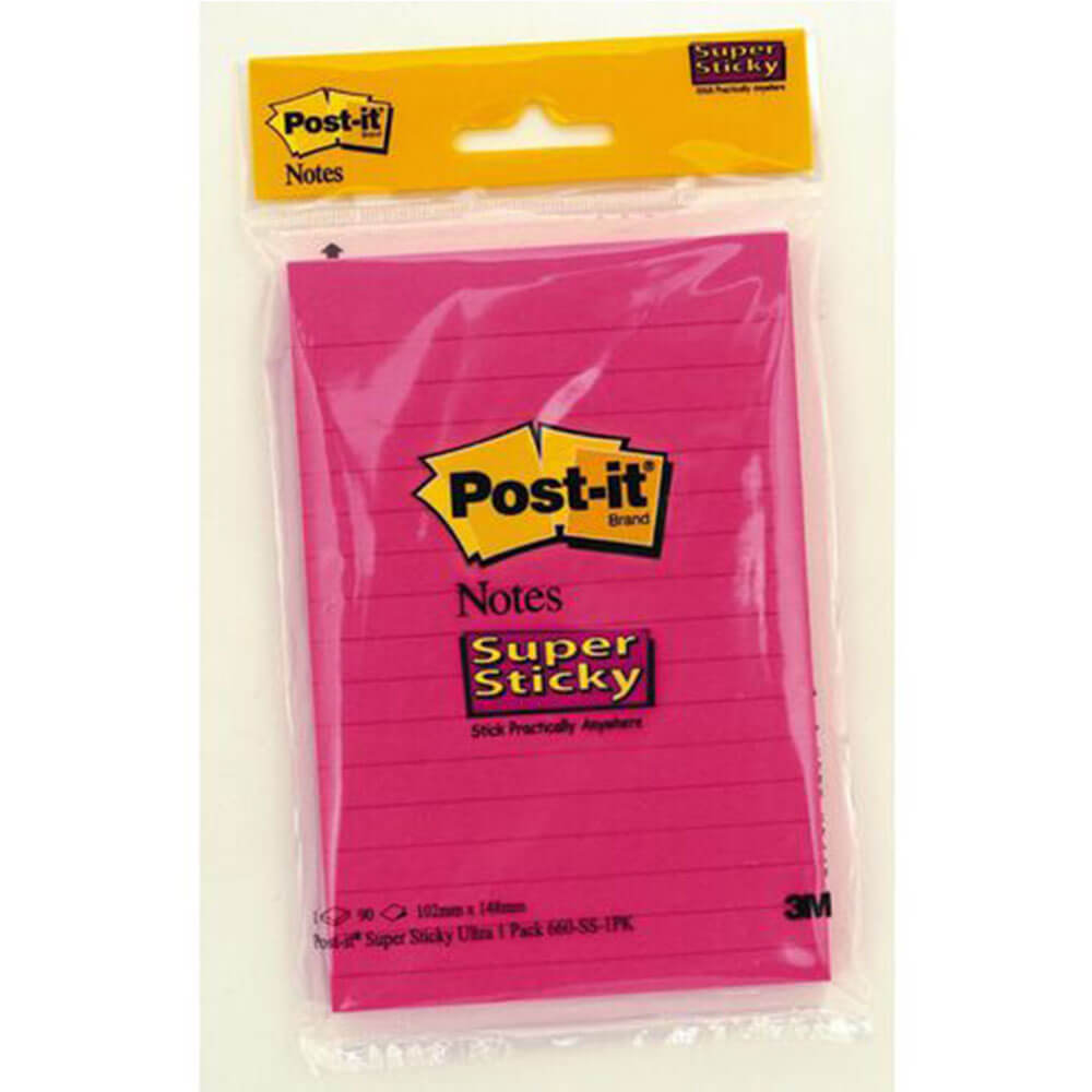 Post-It Super Sticky Lined Notes (90 arkuszy)