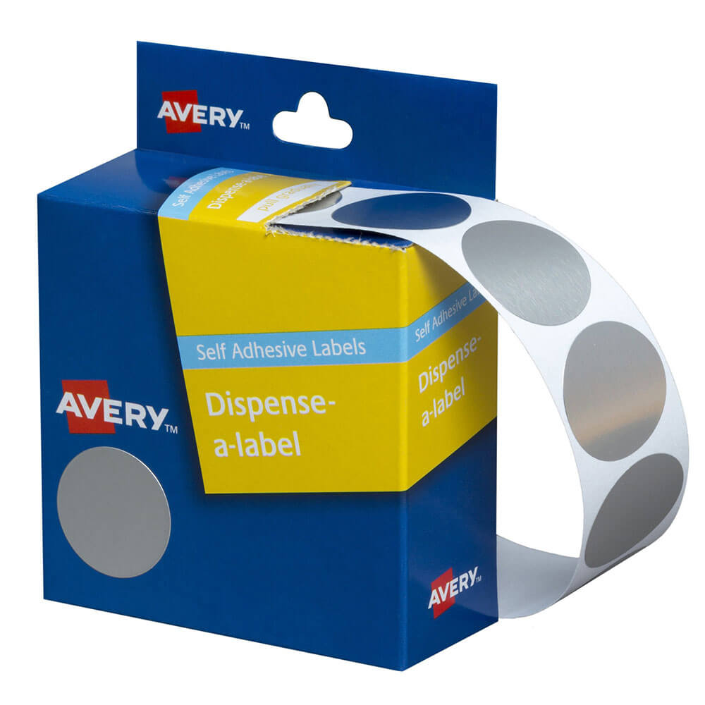 Avery selvklebende prikketiketter 24mm (250pcs)