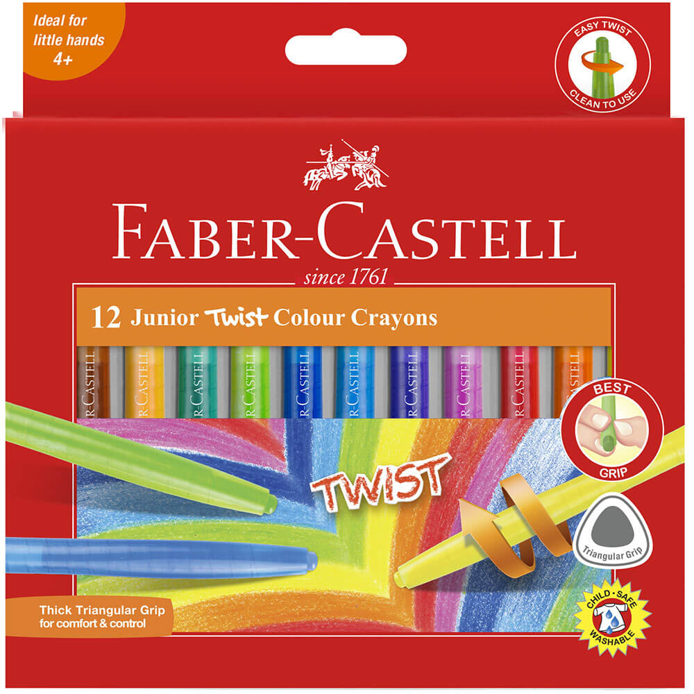 Faber-Castell Drehbare Buntstifte, 12 Stück (sortiert)