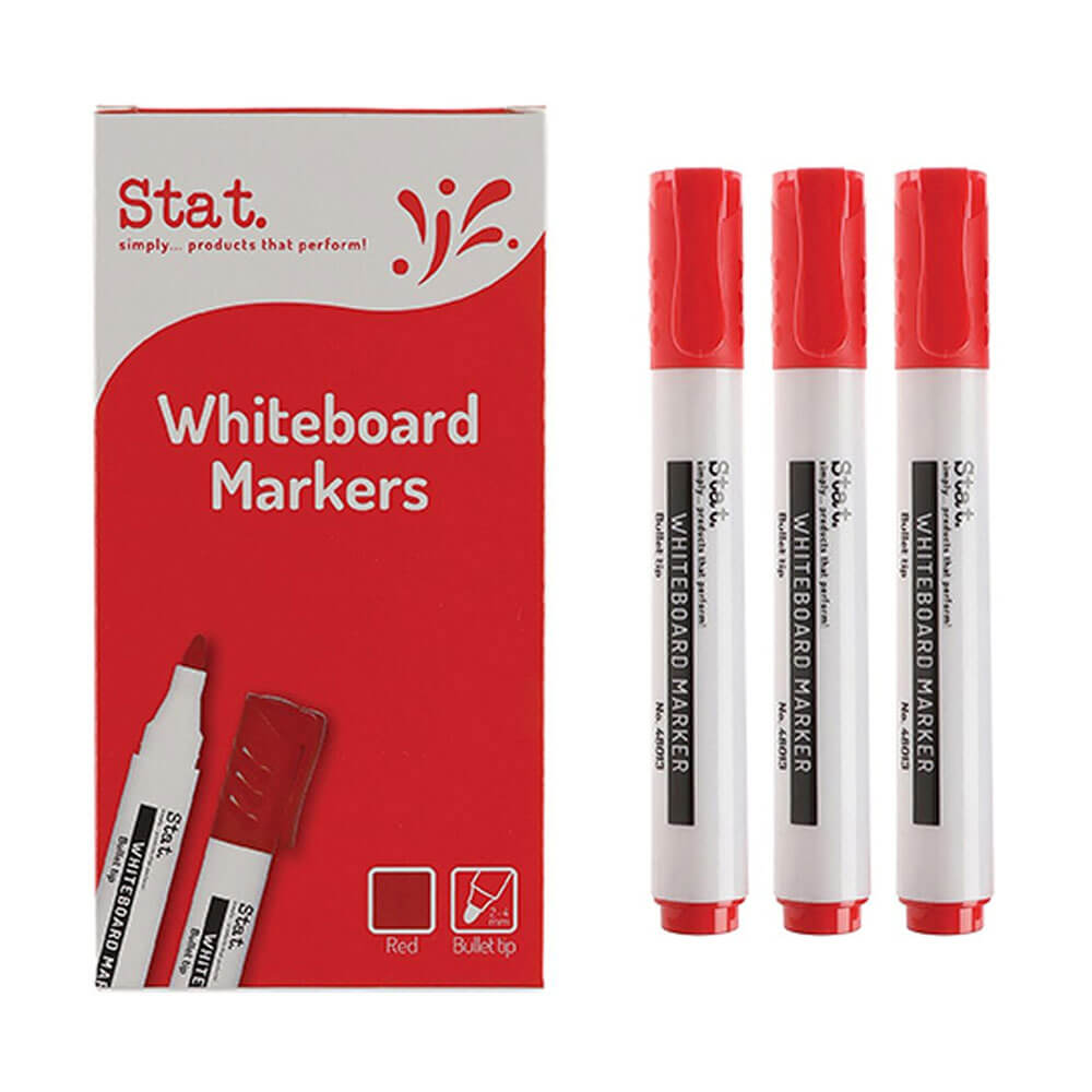 Stat 2,0mm Bullet Bullet Whiteboard Marker (scatola di 12)