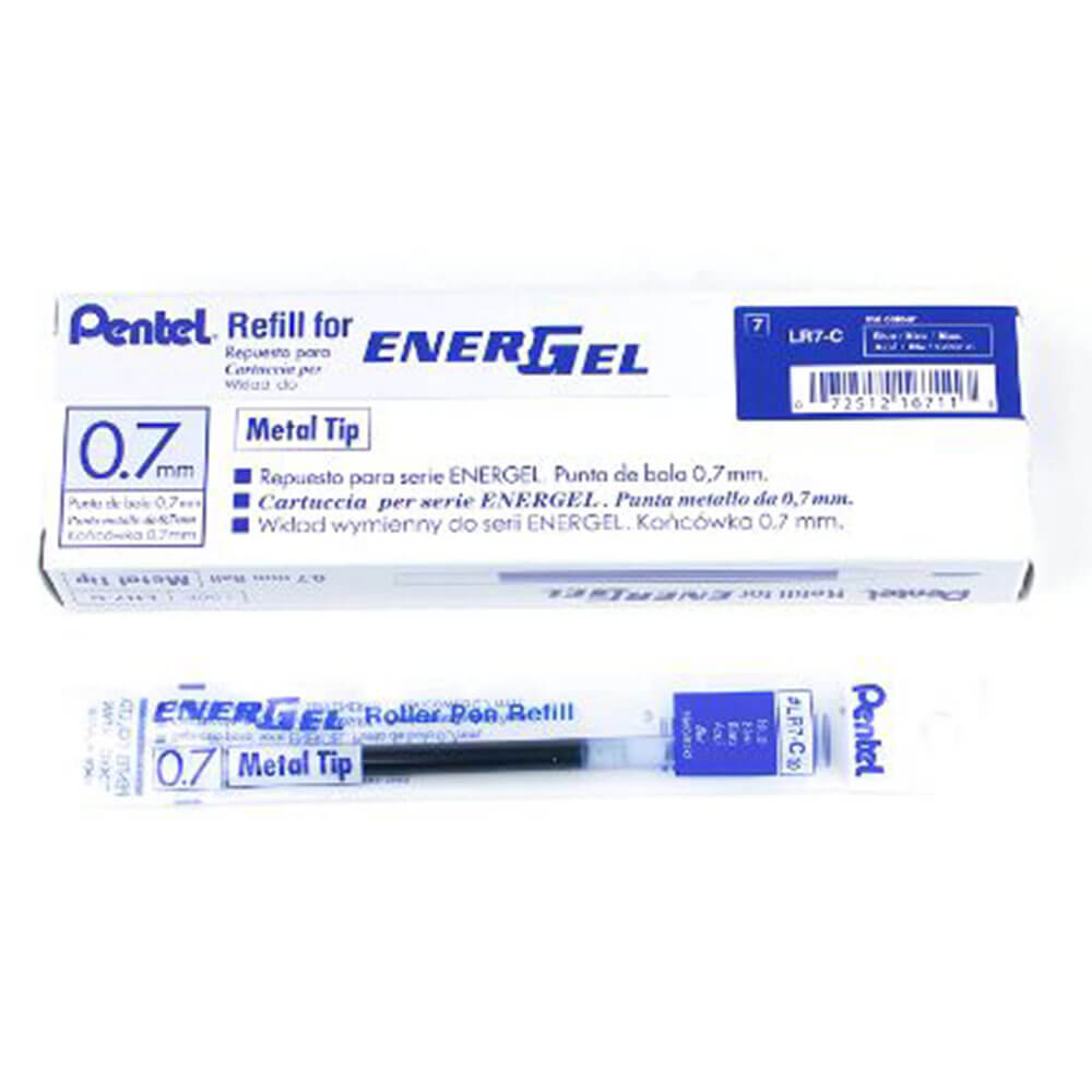 Pentel Energel 0,7 mm vloeibare gelpen navulling 12 stcs