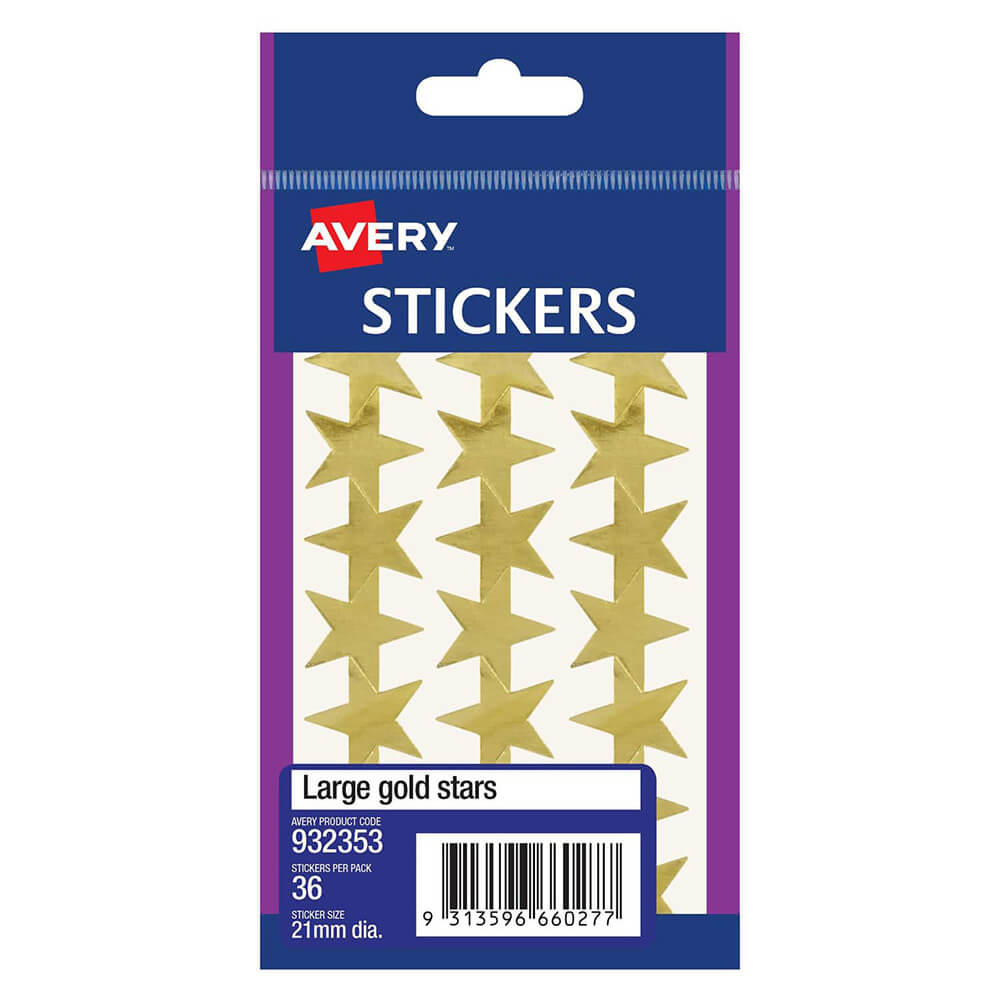 Etiqueta Avery F/P Gold Stars (pacote de 10)