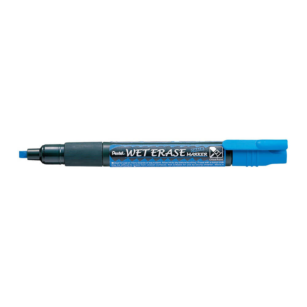 Pentel 3mm våt radera reversibel NIB -krita markör 12pk